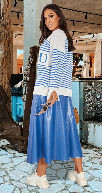 Модный свитер в полоску (48-52) Киев - изображение 4