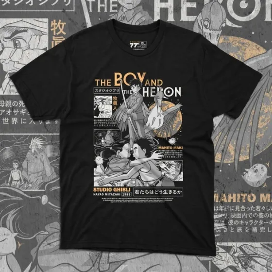 Футболка чоловіча з  принтом The Boy and the Heron Розмір 48 Anime0974 Дніпро