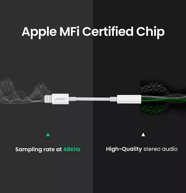 Адаптер UGREEN US212 Lightning to 3.5mm Headphone Jack Adapter Николаев - изображение 6