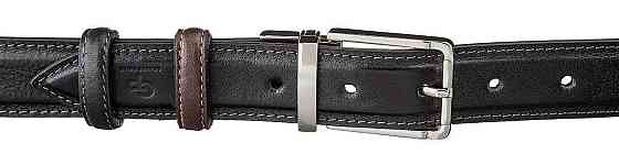 Ремінь брючний двосторонній чоловічий Grande Pelle 11155 Коричневий і Чорний Київ