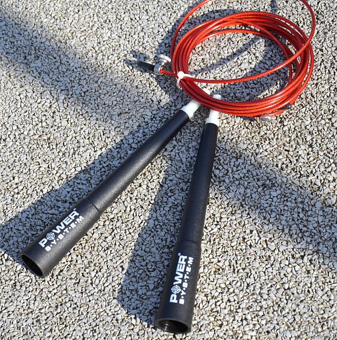 Скакалка швидкісна Power System PS-4033 Crossfit Jump Rope Red (2,8m.) Луцьк - фото 4