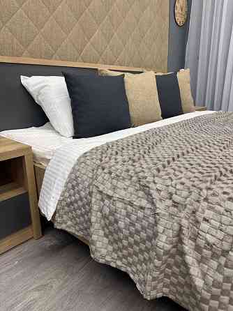 Плед-покривало Шахи 200х210 см (+-5см) Какао (87-036) Київ