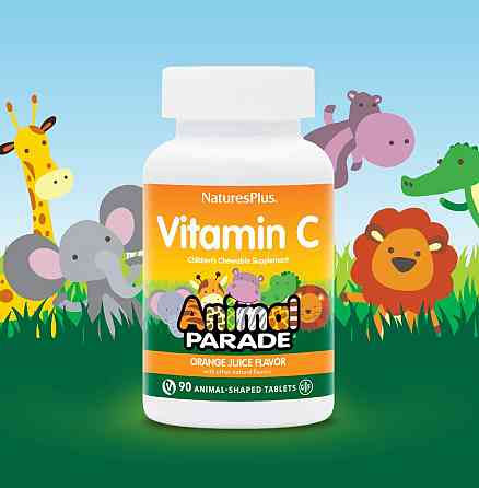 Вітамін С (Children&apos;s chewable vitamin C, animal parade) 250 мг 90 жувальних таблеток зі смаком апельсину Київ