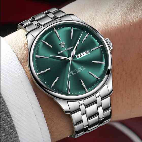 Часы мужские наручные Poedagar Malachite Серебристый Винница