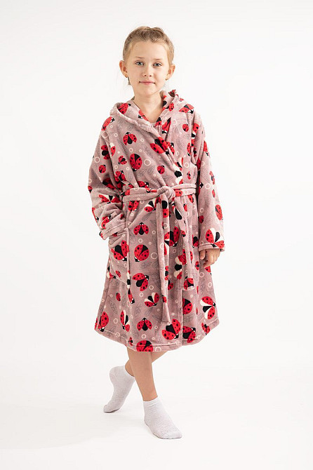 Халат детский для девочки теплый домашний, махровый велсофт, детские халаты на подростка 128 Киев - изображение 1