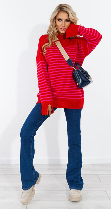 Стильный свитер в полоску (42-46) Киев - изображение 3