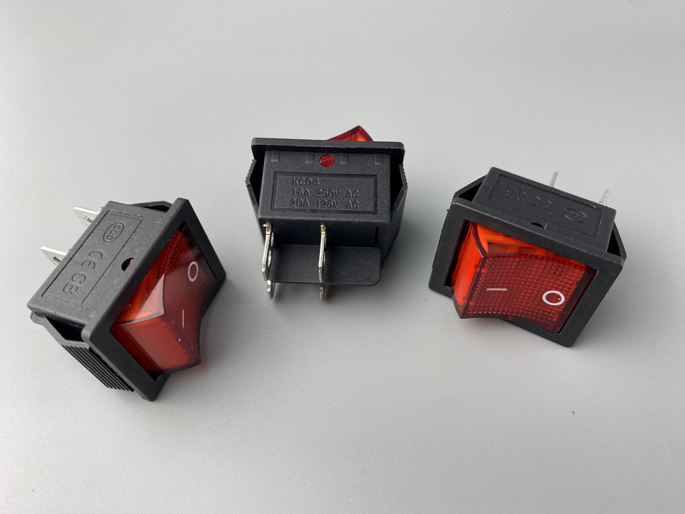 Перемикач клавішний червоний, 25 ммх31мм, 4 ніжки Мукачево - фото 6