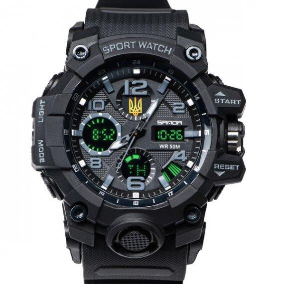 Годинники чоловічі наручні Sanda Peremoga (Чорний) Вінниця - фото 1