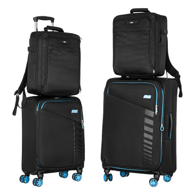 Набір валіз 2E Trek (M+S), чорні (2E-SPE-TREK-SET4-BK) Вінниця - фото 1