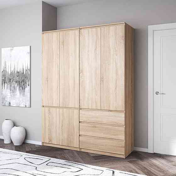 Шафа для одягу VAYS, зі штангою та полицями, комплект з 2 шаф R10+R16 Дуб Сонома Львів