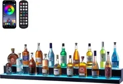 Сервер Stojak barowy na wino z oświetleniem LED - montaż ścienny 2-poziomowy wyświetlacz 1524 mm elegancki design do Київ