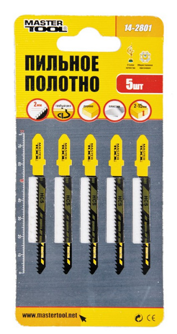 MASTERTOOL Полотно пильне для лобзика MASTERTOOL T119BO 5 шт дерево/пластик швидкий фігурний рі Коломия - фото 4