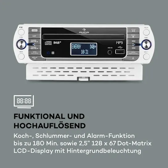 Кухонная магнитола приемник Auna KR-400 CD Bluetooth из Германии Днепр