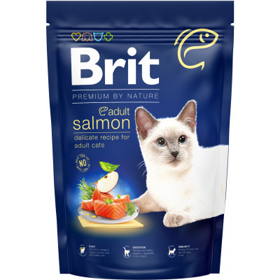 Сухой корм для кошек Brit Premium by Nature Cat Adult Salmon 1.5 кг (8595602553136) Винница - изображение 1