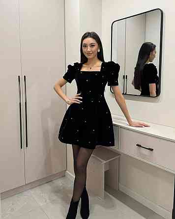 Женское нарядное изящное платье с камешками ¦оксамит со стразами 46/48 Одесса