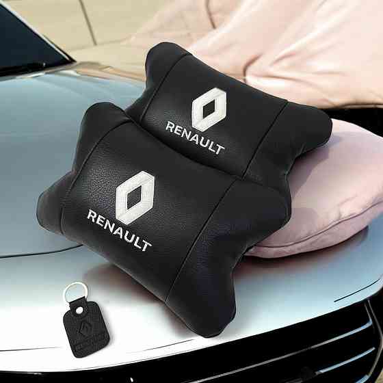 Подушка під шию для автокрісла Renault, Подушка з логотипом бренду, Подушки для підголівників в машину YE-94 Івано-Франківськ