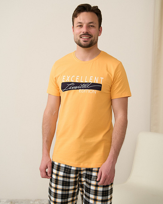 Чоловічий комплект для дому та відпочинку з шортами в карту — Excellent Tom John M Київ - фото 2