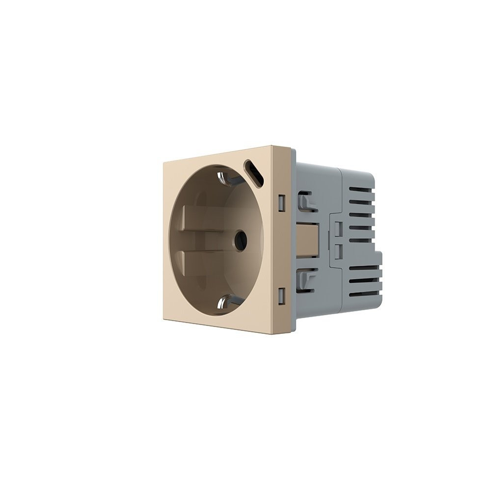 Електрична розетка LIVOLO з USB Type-C PD 18Вт, швидке заряджання iPhone, золота, 16А 230В, із заземленням, шторки, модуль (VL-FCTF16A.UC18W-2AP) Коломыя - изображение 6