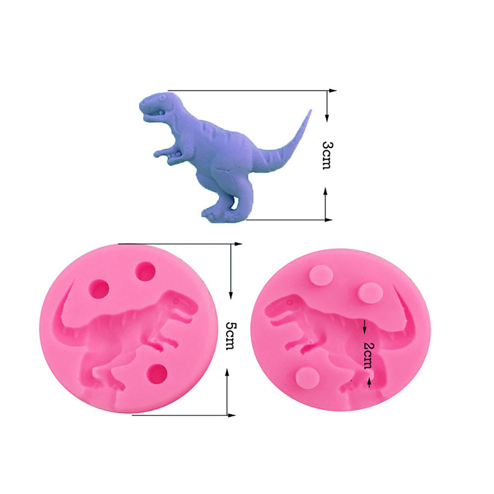 Молд силиконовый Динозавр 5 см розовый Киев - изображение 2