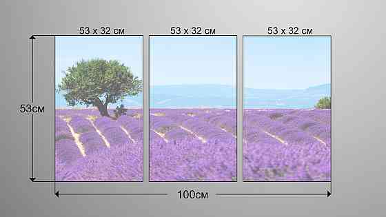 Модульная картина Природа Лаванда Art-41_3А Киев