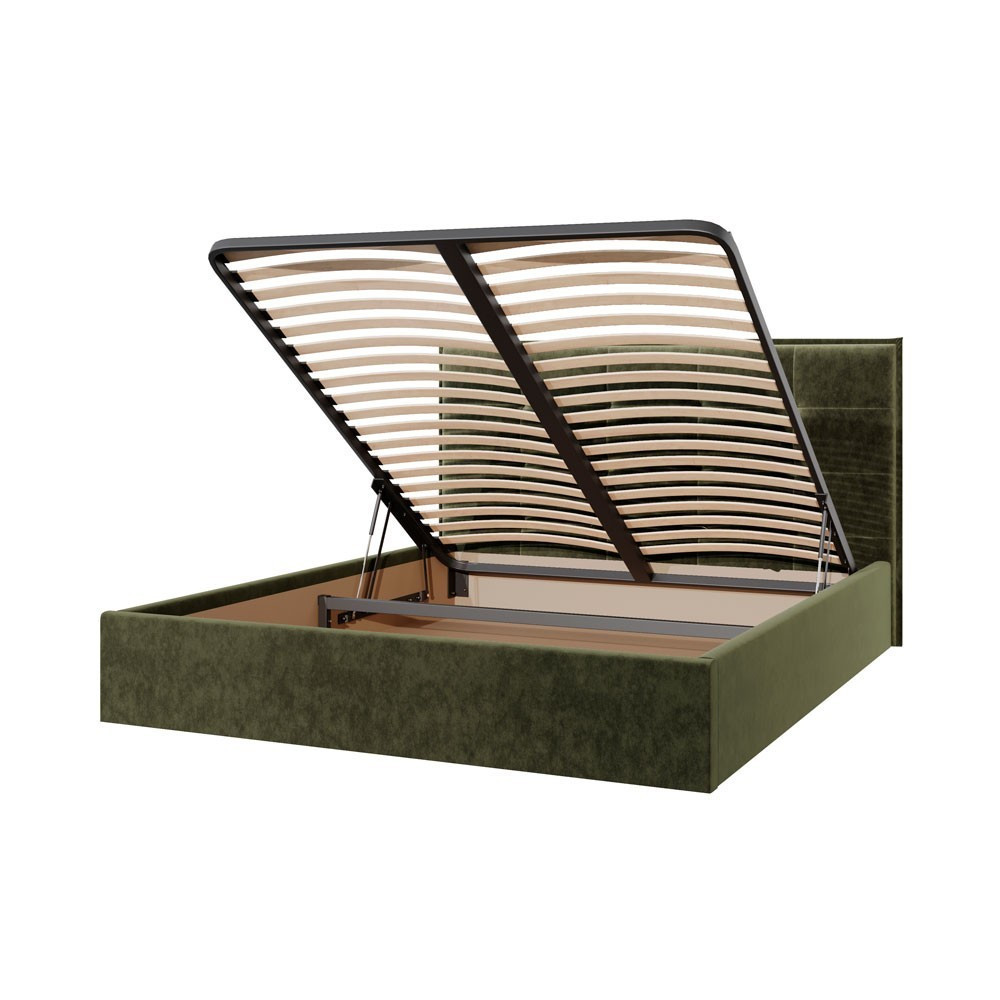 Кровать MonicaDesign Evita Olive VIP с дополнительной металлической цельносварной рамой 120x200 оливковый Киев - изображение 2