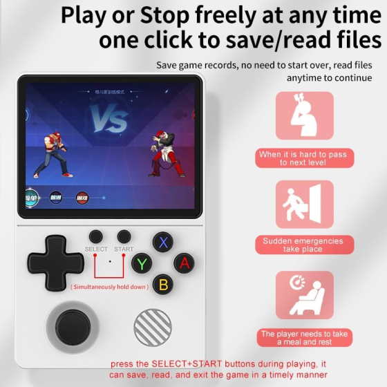 Портативная игровая консоль GB350 Retro White: 3.5