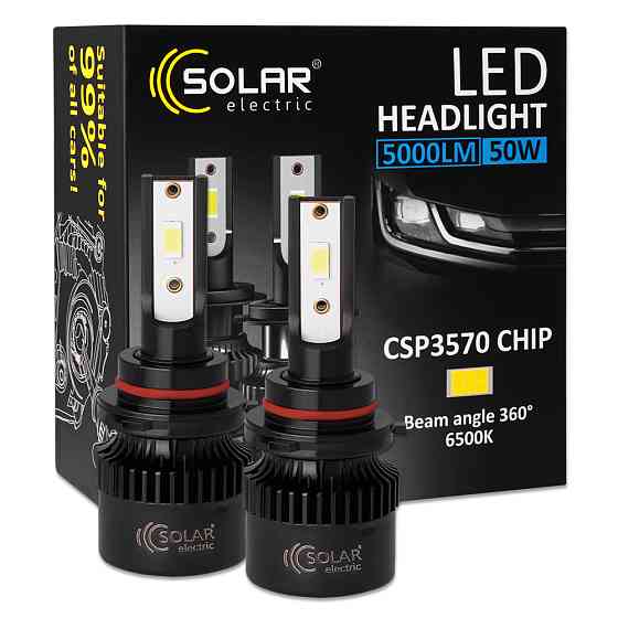 Автолампа Solar LED HB4(9006) 12/24V 50W 5000Lm 6500K CSP3570 2шт Львів