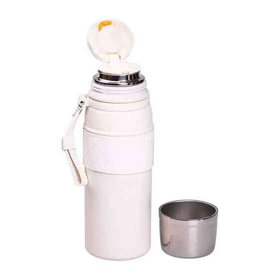 Термос 700 мл белый из нержавеющей стали Киев