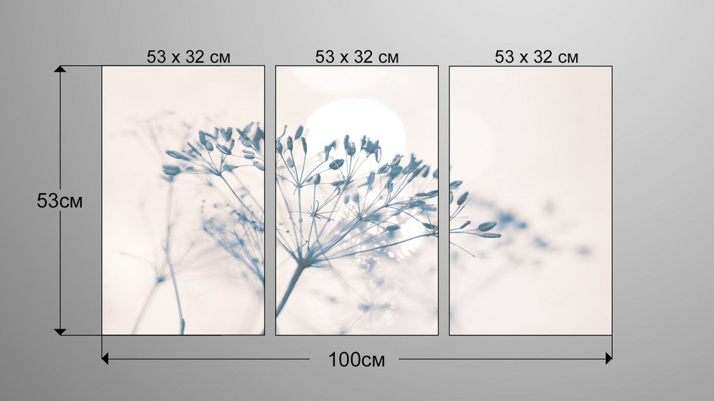 Модульна картина Мінімалізм Квіти Аrt-180_3А Київ - фото 3