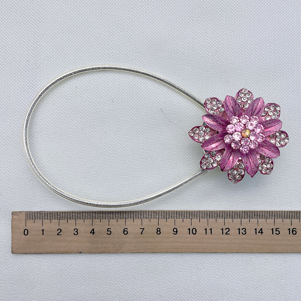 Магніти для штор та гардин "Flowers" набір 2 шт Рожевий (81-221) Київ - фото 7