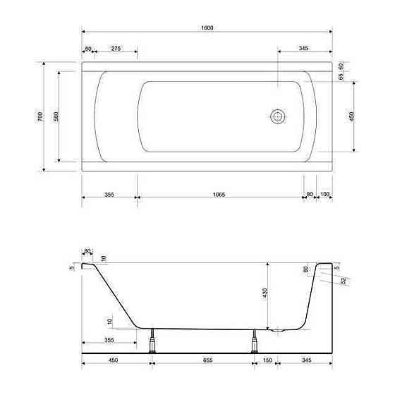KORAT Ванна 160х70 Київ