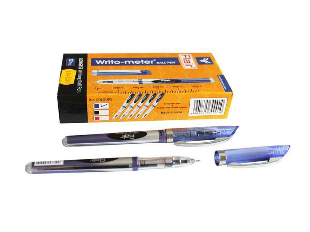Ручка кульк. Flaіr 743 BL Wrіto-meter (10км) синя, 26110 ТМ WRITOMETER Київ - фото 1