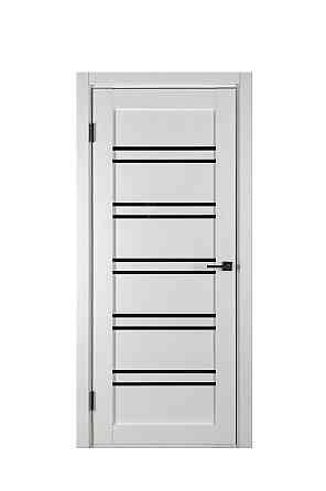 Двери Sun Doors Сицилия New Белый мат + Черное стекло 80*200 см Модные двери для дома Двери в комнату Киев