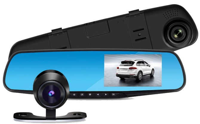 Зеркало видеорегистратор с камерой заднего вида Vehicle Blackbox DVR Full HD 3.5 дюймов Оригинал Винница - изображение 1