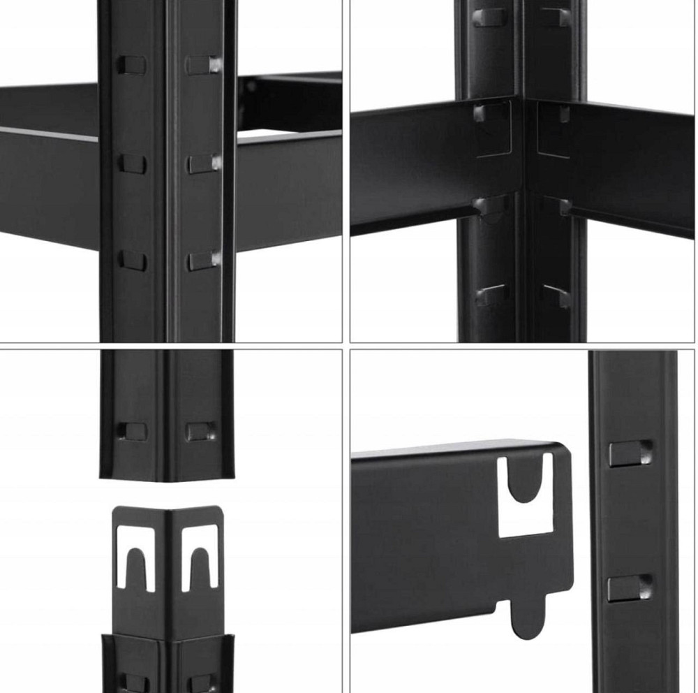 Стеллаж металлический 180x90x30 5 полок (черный) Киев - изображение 14