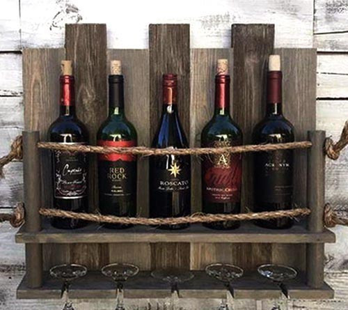 Настенная винная полка 