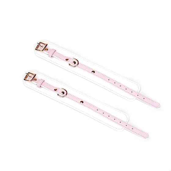 Поножі Liebe Seele White & Pink Fairy Leather Ankle Cuffs Sex Aura Київ