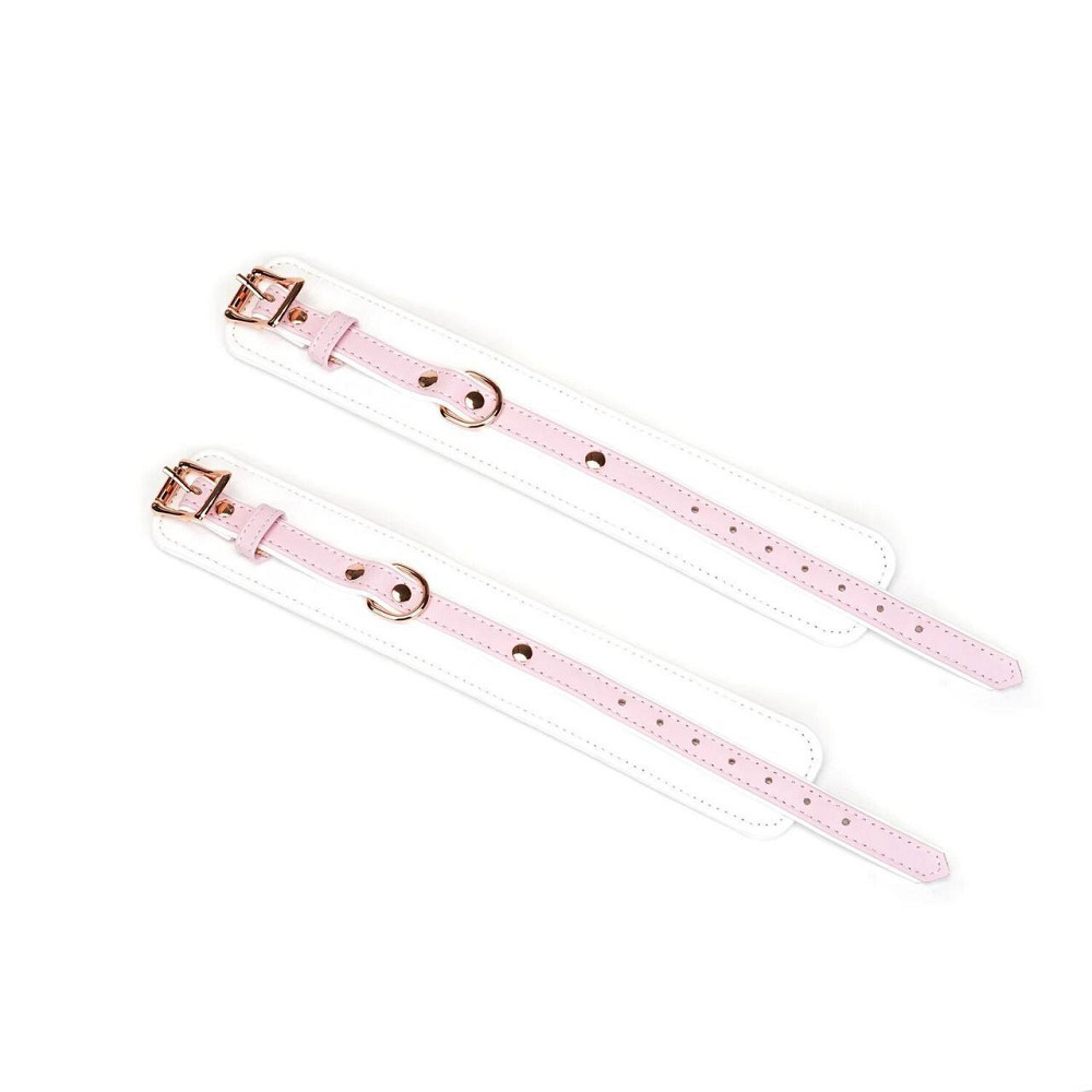 Поножі Liebe Seele White & Pink Fairy Leather Ankle Cuffs Sex Aura Київ - фото 3