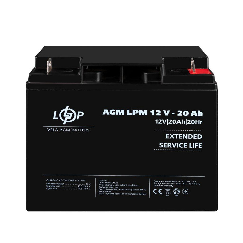 Аккумулятор AGM LPM 12V - 20 Ah Киев - изображение 2