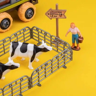 Ігровий набір Otamanko Веселий хутір (трактор із причепом для колод, фермер із коровами) (8806) Вінниця - фото 5