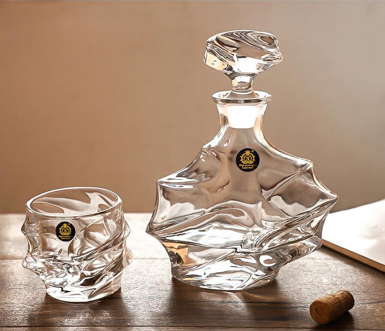 НАБОР Декантер и 6 бокалов, Штоф, Графин для крепких напитков МАССИВНЫЙ Calypso Кременчуг - изображение 5