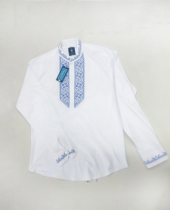 Рубашка вышиванка мужская Белый 2XL Харьков - изображение 2