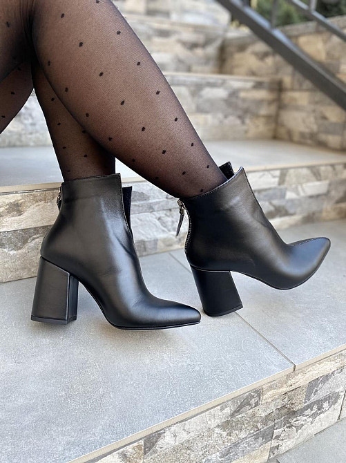 Crisma Жіночі черевики CRISMA чорні натуральна шкіра каблук 9см висота 10см (0174B/8057/81) Коломыя - изображение 7