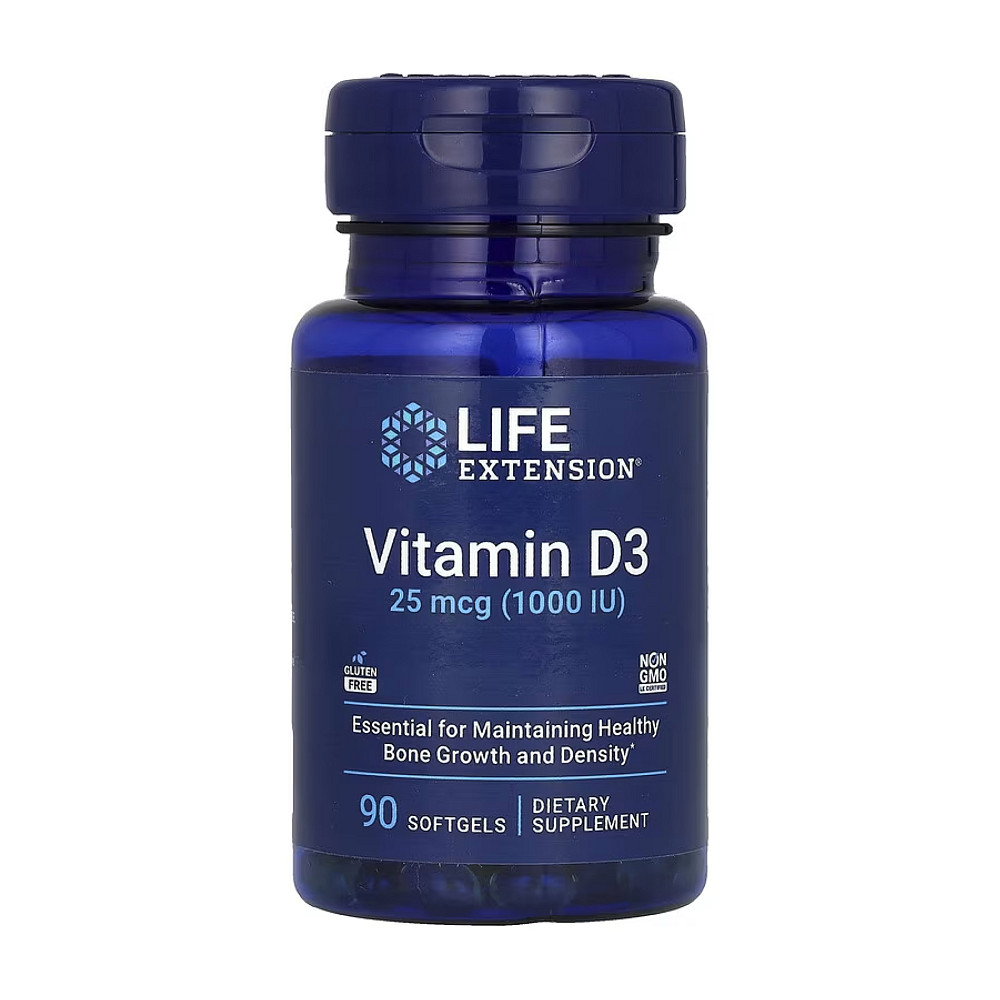 Vitamin D3 25 mcg (1000 IU) - 90 softgels Луцьк - фото 1