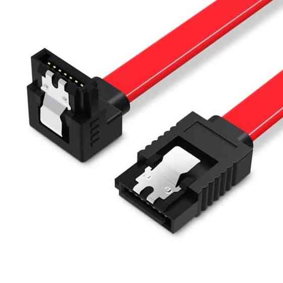 Кабель SATA 3.0 7pin, F/F, 0.5 м, L-конектор, Red Vention Винница