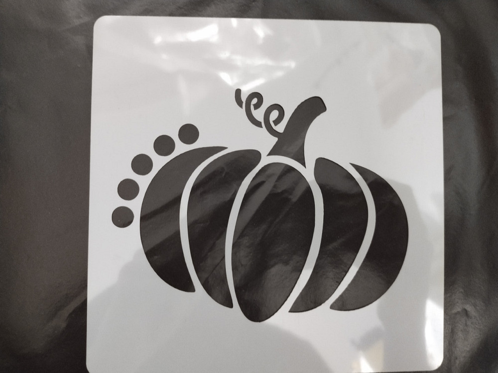 Трафарет тыква 15 на 15 см серый Киев - изображение 2