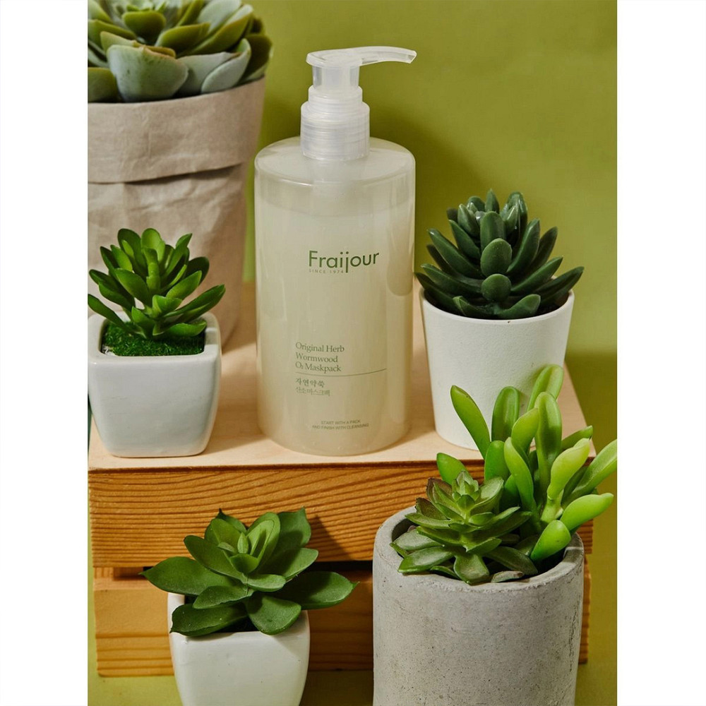 Маска для лица Кислородная Original Herb Wormwood O2 Maskpack Fraijour 300 мл Киев - изображение 3