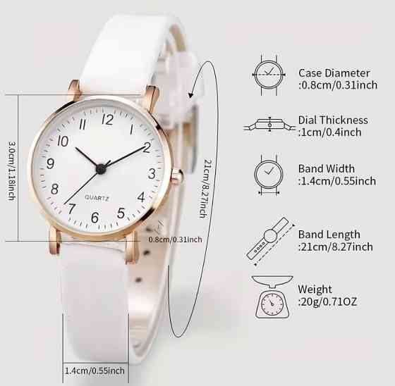 Подарочный набор для женщин Бабочка наручные часы браслет ожерелье кольцо серьги без подарочной коробки белый Киев