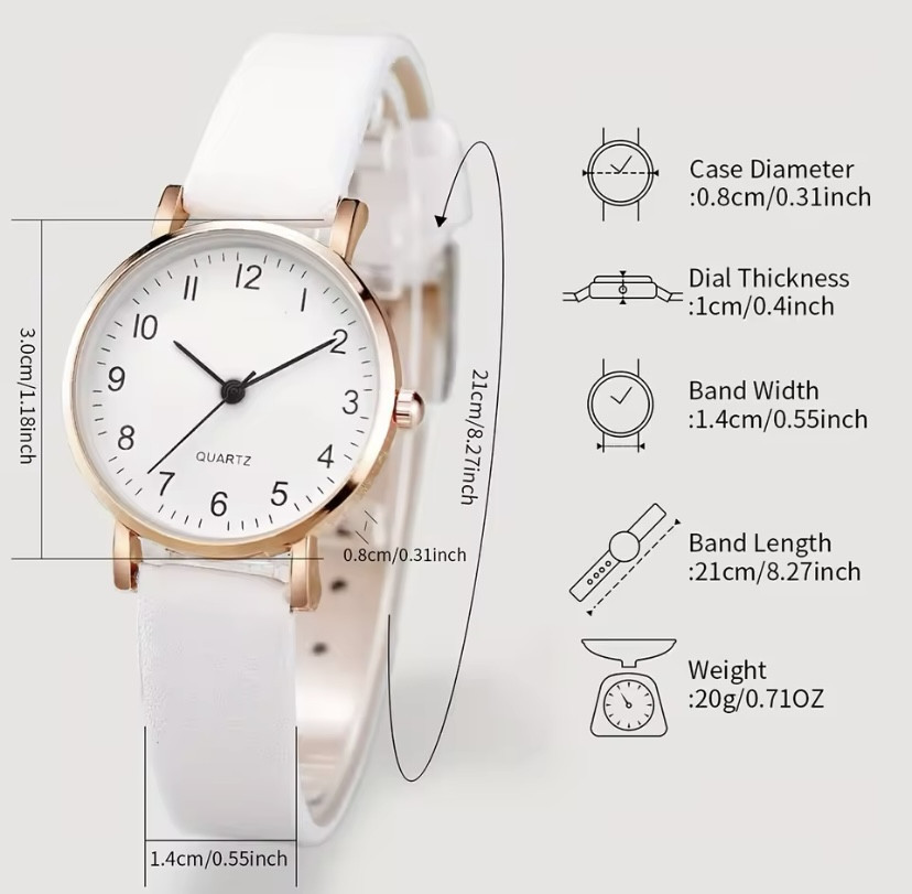 Подарочный набор для женщин Бабочка наручные часы браслет ожерелье кольцо серьги без подарочной коробки белый Киев - изображение 6