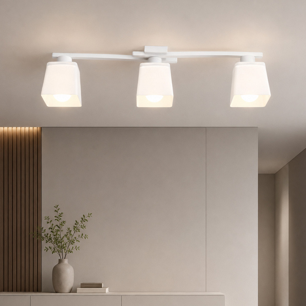 Люстра потолочная на три плафона MSK Electric Dublin под лампы Е27 белая NL 16610-3 WH Одесса - изображение 5